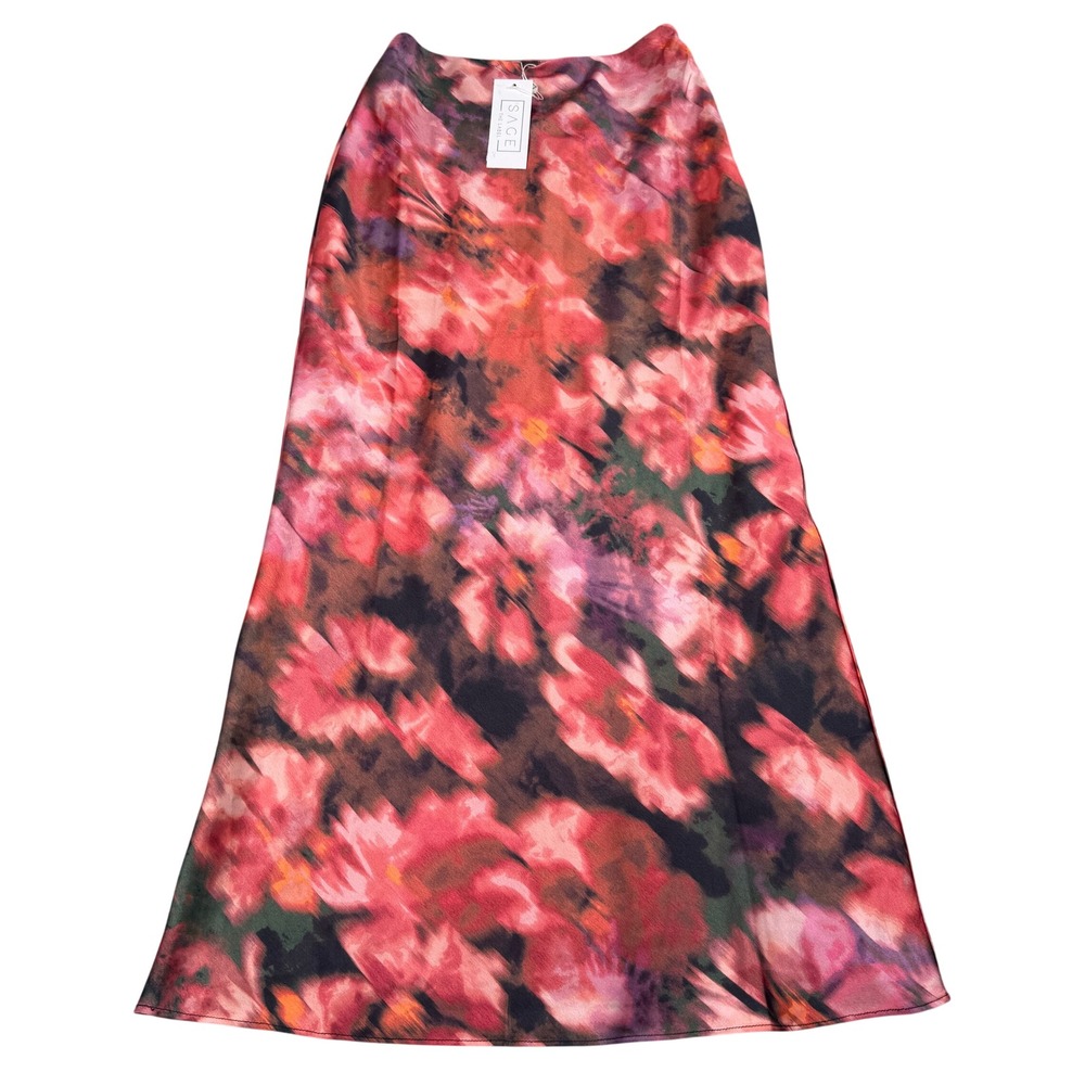 Sage The Label Independent Mermaid Skirt Womens XS Abstract Floral Midi NWT